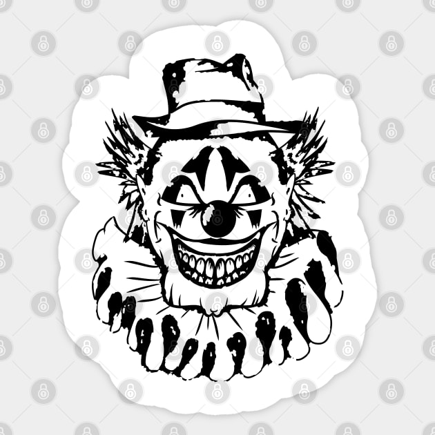 Evil Halloween Clown Sticker by mailboxdisco